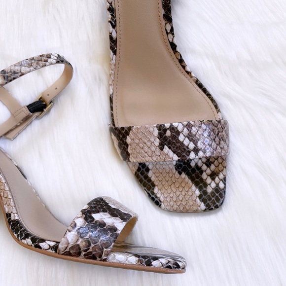 Vince Camuto Nendan Snake Print Leather Sandals - Picture 7 of 8